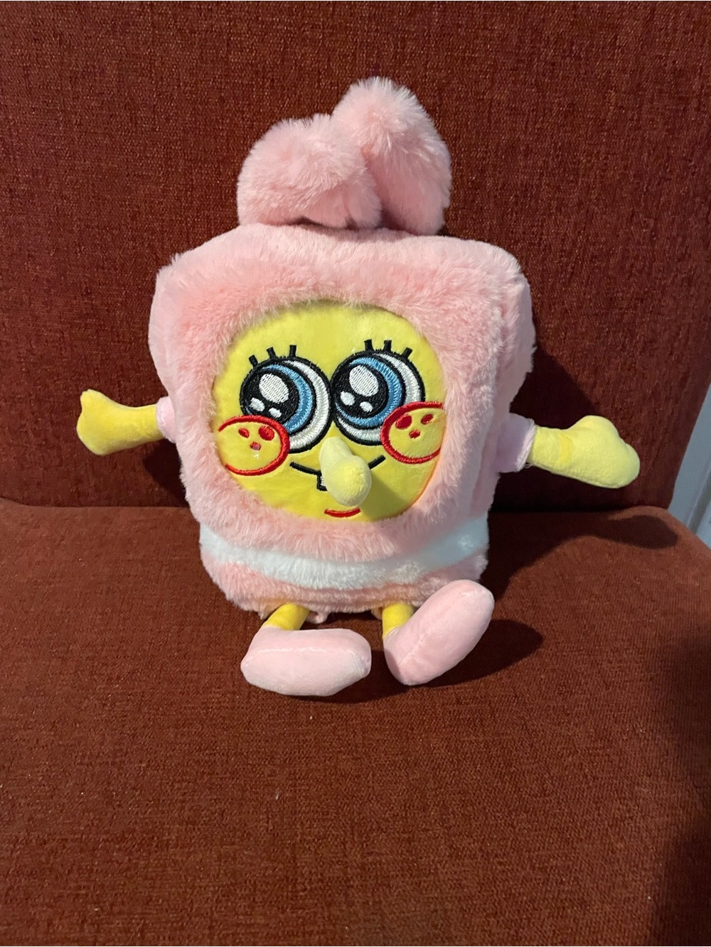 Plush Pink Sponge Character Stuffed Toy - Kids Toys